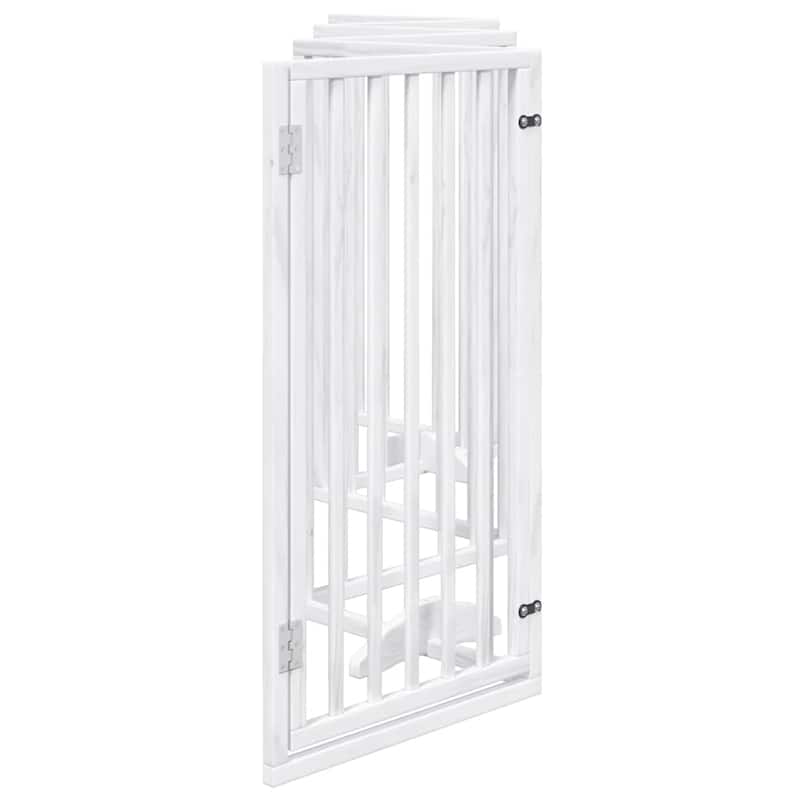 vidaXL Dog Gate Foldable Poplar Wood