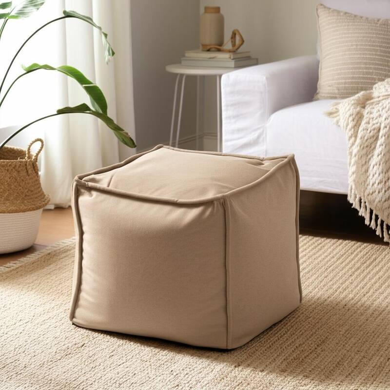 Qiviut Camel Square Pouf