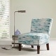 preview thumbnail 7 of 12, Madison Park Alex Artistic Print Armless Slipper Accent Chair Blue Multi