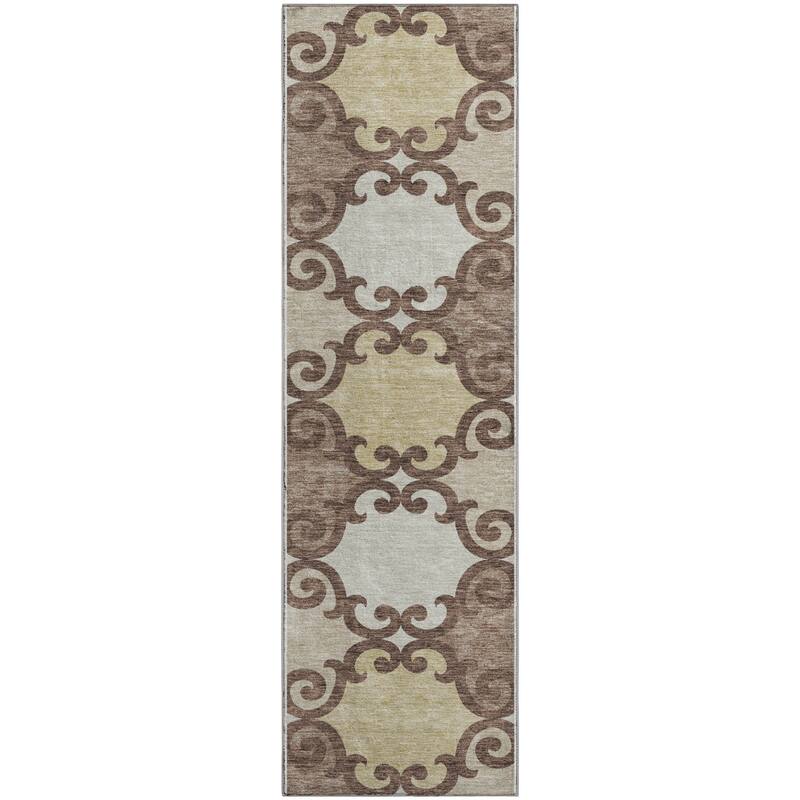 Premium Washable Super Soft Ornate Scroll Mayfield Rug