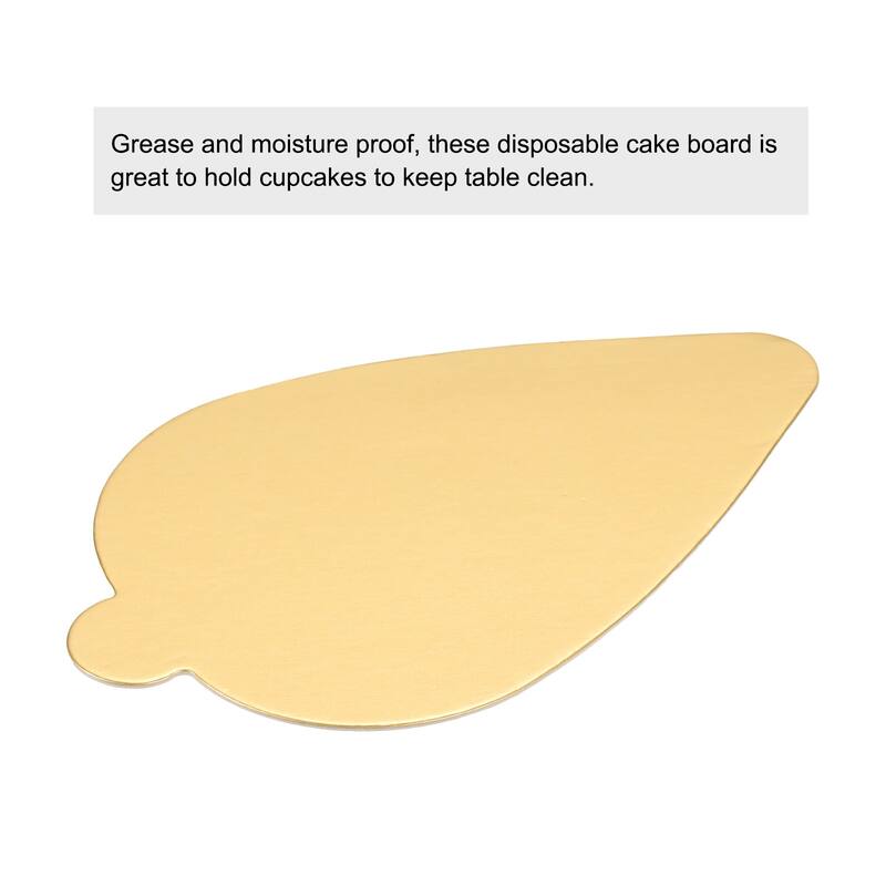 100pcs Mini Cake Boards, Mousse Cake Cardboards Leaf Cake Bases