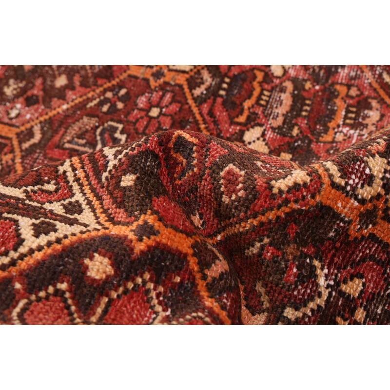 ECARPETGALLERY Hand-knotted Kayseri Vintage Dark Red Wool Rug - 6'6 x 9'10