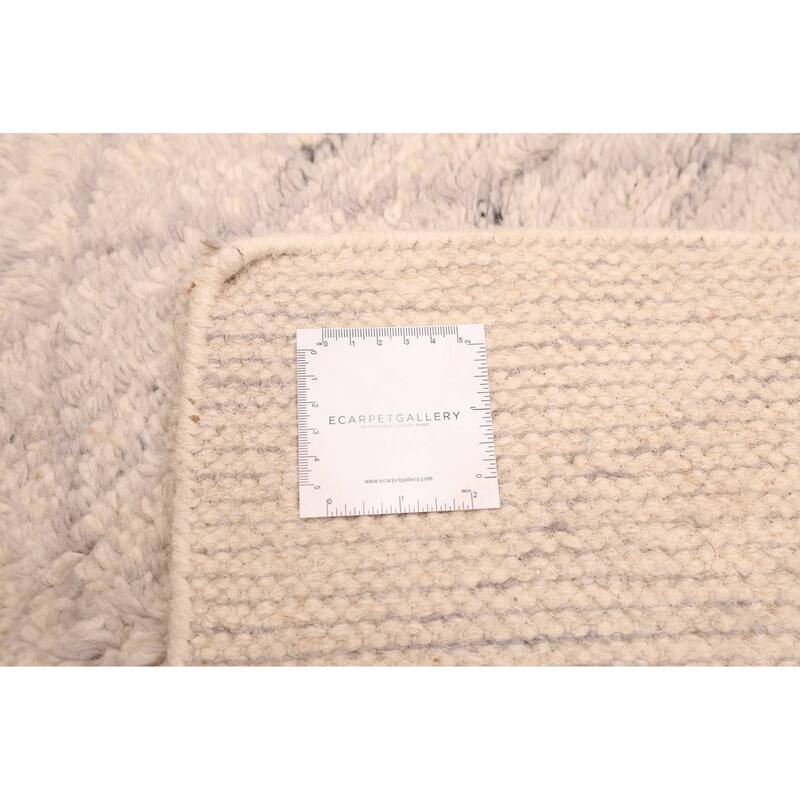 ECARPETGALLERY Hand-knotted Tangier Light Grey Wool Rug - 8'2 x 9'11