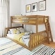 preview thumbnail 1 of 16, Max and Lily Twin over Full Low Bunk with Angled Ladder on End Pecan