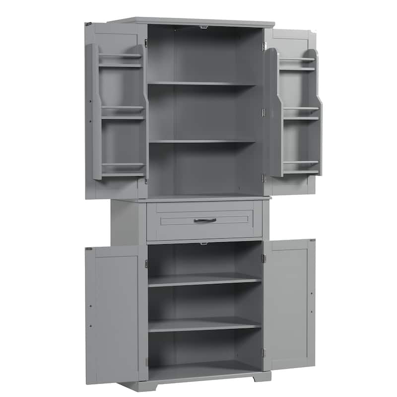 Roomfitters Bathroom Storage Cabinet with Doors and Drawer Adjustable Shelf and Multiple Compartments