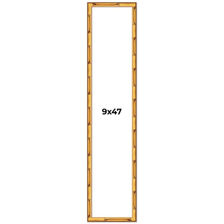 9x47 Frame Gold Bamboo Picture Frame Modern Photo Frame Includes UV Acrylic Shatter Guard Front Acid Free Foam Backing Board