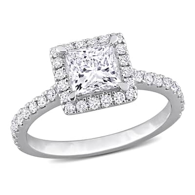 2ct TDW Princess-Cut Lab-Grown Diamond Eternity Ring 14k White Gold