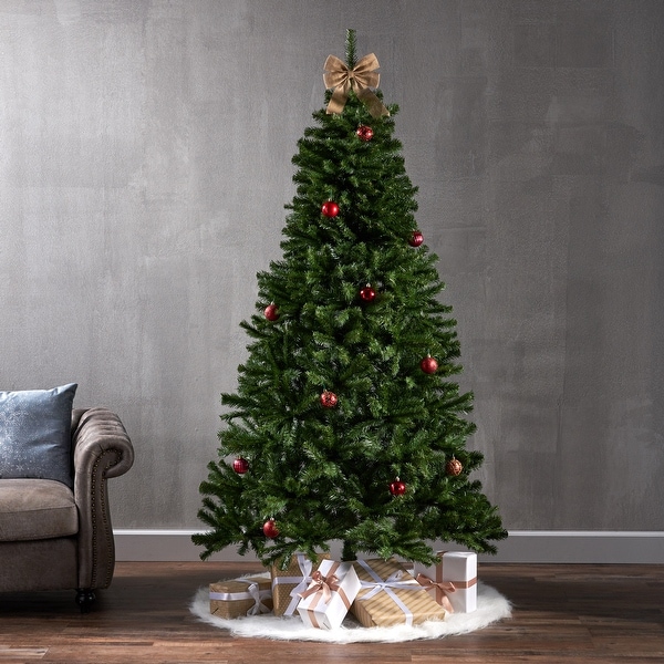 7-foot Noble Fir Pre-Lit String Light or Unlit Hinged Artificial Christmas Tree by Christopher Knight Home