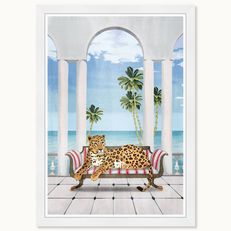 Wynwood Studio Lounging Spots Framed Trendy Maximalist Decor 1 Piece Canvas Wall Art - 15 x 21 - White