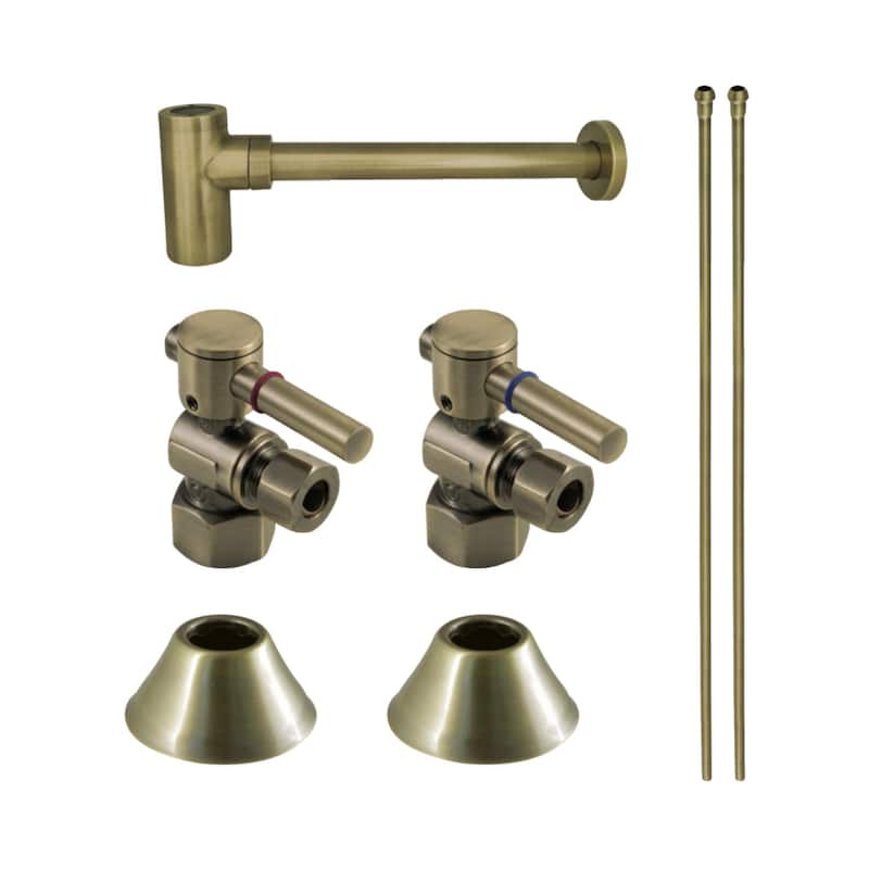 Trimscape Plumbing Sink Trim Kit with Bottle Trap - Antique Brass