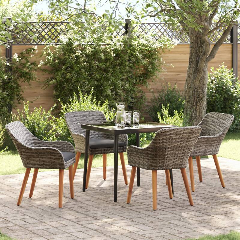 Modern Dining Table for Home Use - Gray 31.5 x 31.5 x 29.1 round table legs 4chair
