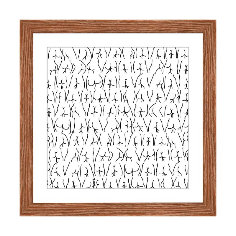iCanvas "Ink Butts" by Notsniw Art - Walnut - 24x24x1