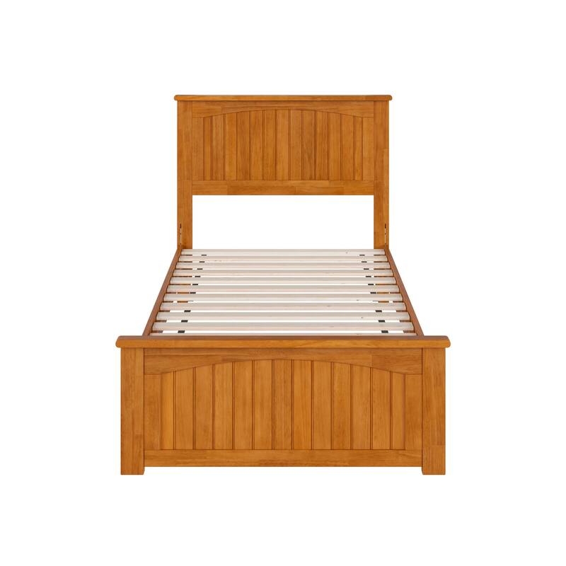 Naples Solid Wood Low Profile Platform Bed with Matching Footboard