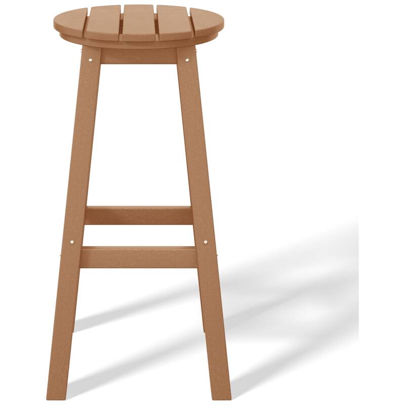Laguna Hdpe All Weather Outdoor Patio 29" Round Bar Stool (Set Of 3)