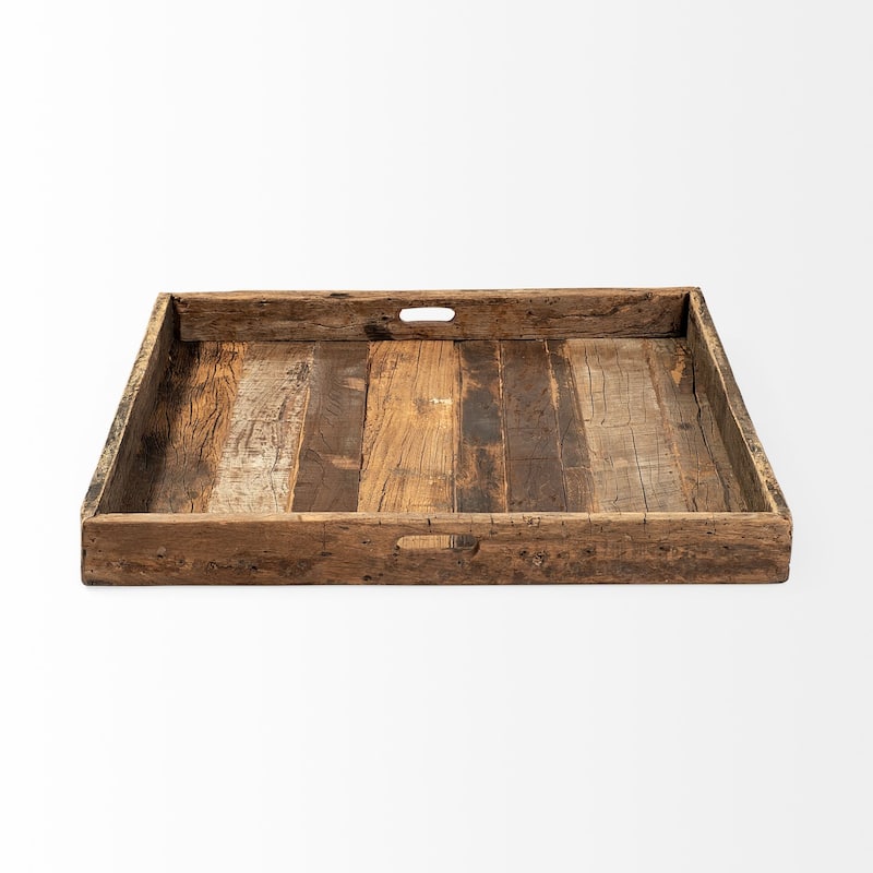 Carson Brown Reclaimed Wood Tray (Small)