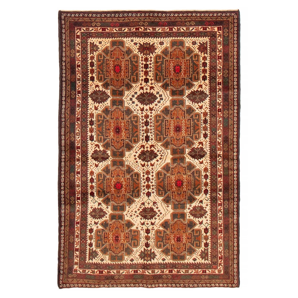 Teimani Cream Rug 3'9" x 5'10" - 3'9 x 5'10