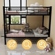 preview thumbnail 10 of 13, Twin Over Twin Modern Convertible Metal Bunk Bed with Ladders and Guardrail