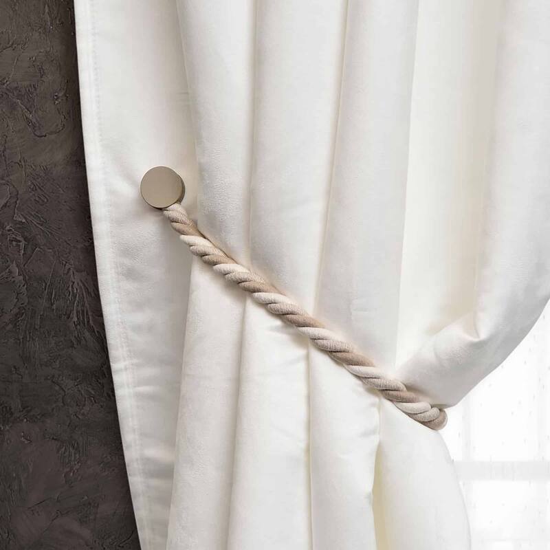 Magnetic Braided Cord Curtain Tieback Durable Woven Design Easy Use