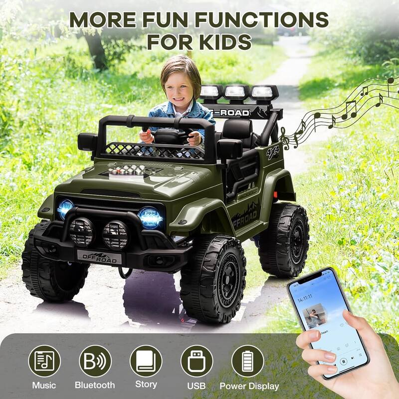 Ride On Truck Car for Kids, 12V Electric Ride On Car with Remote Control