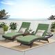 Option Brown Wicker With Jungle Green Cushion