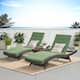 Option Brown Wicker With Jungle Green Cushion