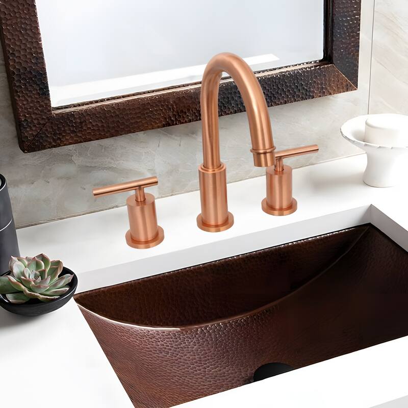 Two-Handle Copper Widespread Bathroom Sink Faucet - 8' x 10'