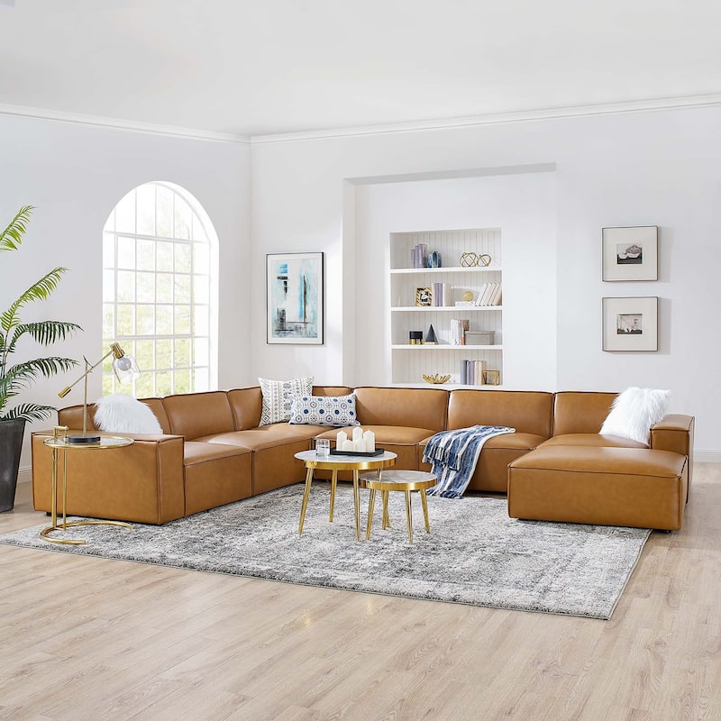 Restore 7-Piece Vegan Leather Sectional Sofa