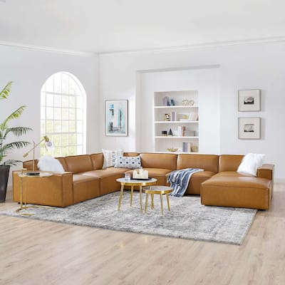 Restore 7-Piece Vegan Leather Sectional Sofa