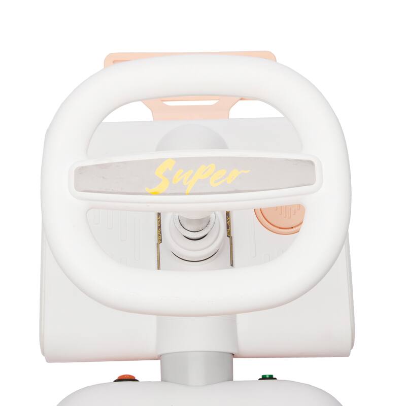 12V Electric Ride-On Cleaning Car for Kids with Mopping Function, Music, Lights, Retractable Body - Toddler Cleaning Vehicle