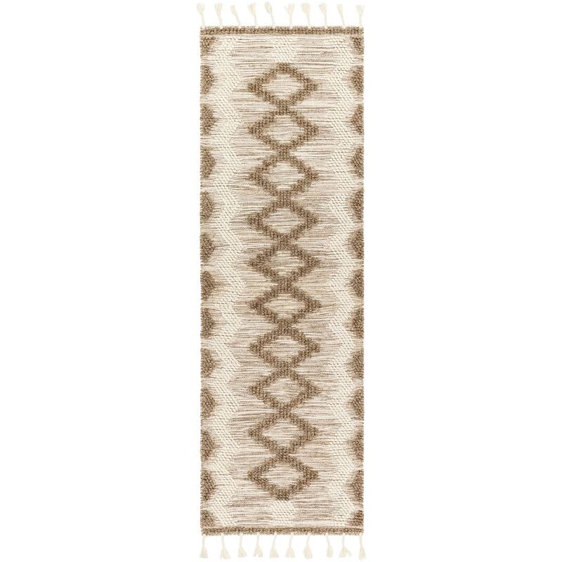 Livabliss Savi Handmade Boho Geometric Wool Area Rug