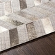 preview thumbnail 10 of 19, Arcangelo Modern Hair-on-hide Leather Area Rug