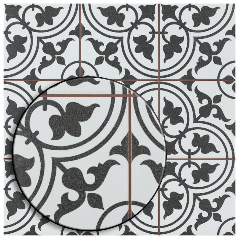 Merola Tile Harmonia Classic White 13" x 13" Ceramic Floor and Wall Tile