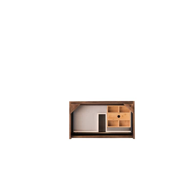 James Martin Vanities Mantova 31.5" Single Vanity Cabinet, Mid-Century Walnut