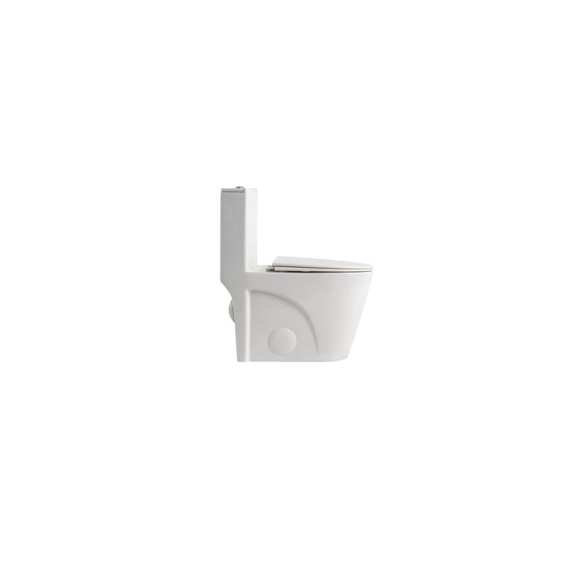 1.1/1.6 GPF Tornado Flush One-Piece Toilet for bathrooms,Siphonic S-trap 12",Elongated Bowl,Chair Seat ADA Height 17"