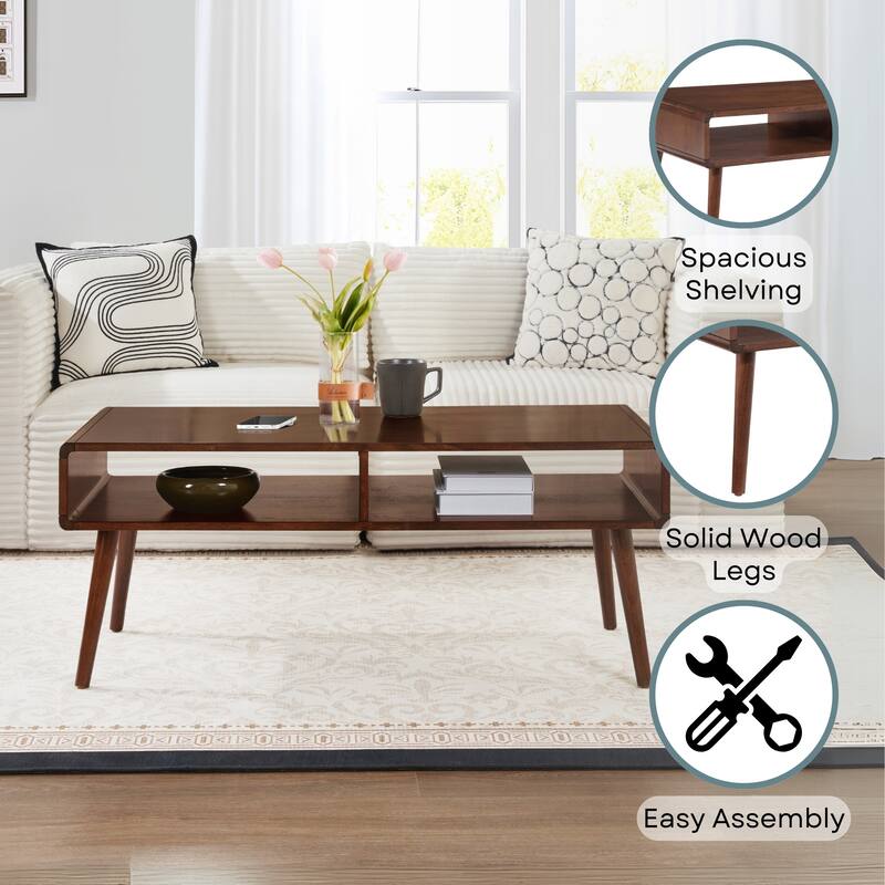 Convenience Concepts Napa Coffee Table with Shelf