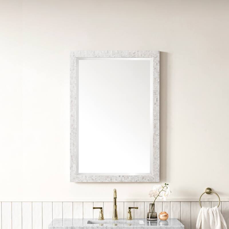 James Martin Vanities Callie 26" Mirror, White Mother of Pearl