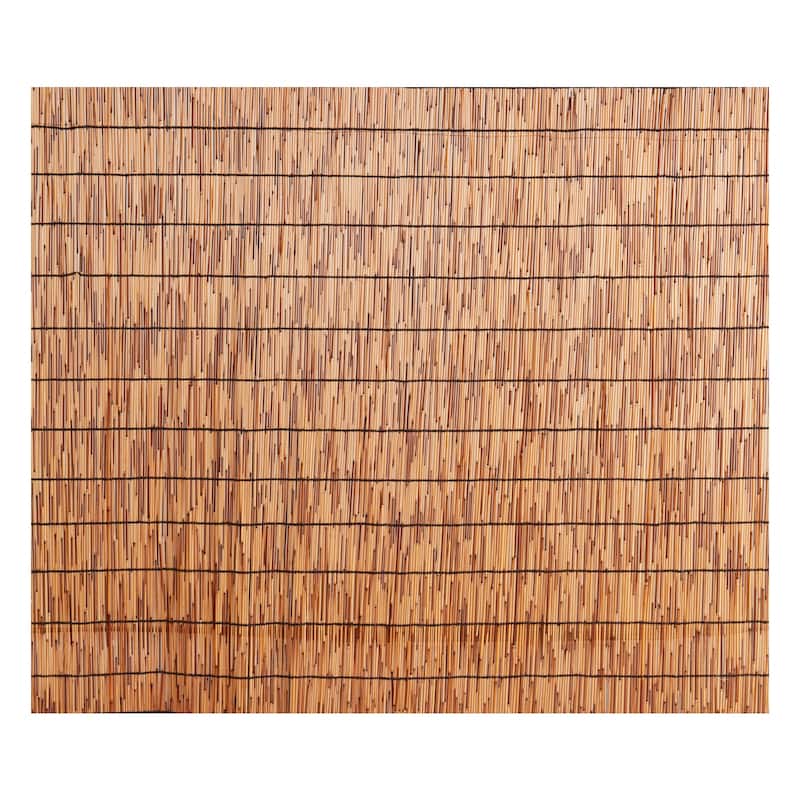 Natural Reed Fencing, Reed Screen Curtain Balcony Reed Fence Roll for Outdoor Backyard Patio, Decorative Fence - 5.5 ft x 16.4 ft - Brown