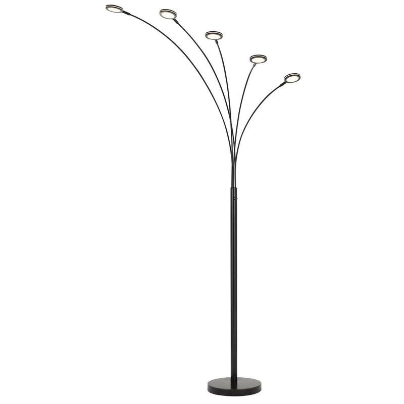 HomeRoots 72" Bronze Five Light Led Arc Floor Lamp - 39