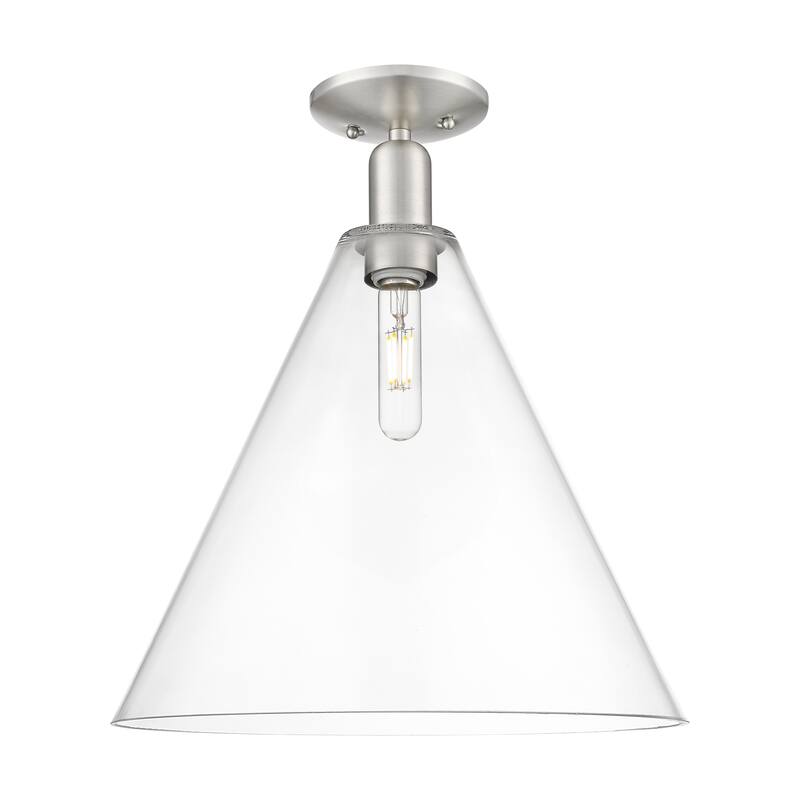 Innovations Lighting Endless Possibilities Arcadia - Berkshire Glass - 1 Light 16" Semi-Flush Mount with Clear Shade