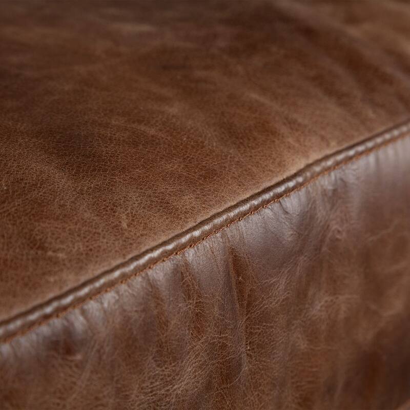 Cochrane I Brown Leather Wrapped Chair - 34.5L x 33.0W x 32.5H