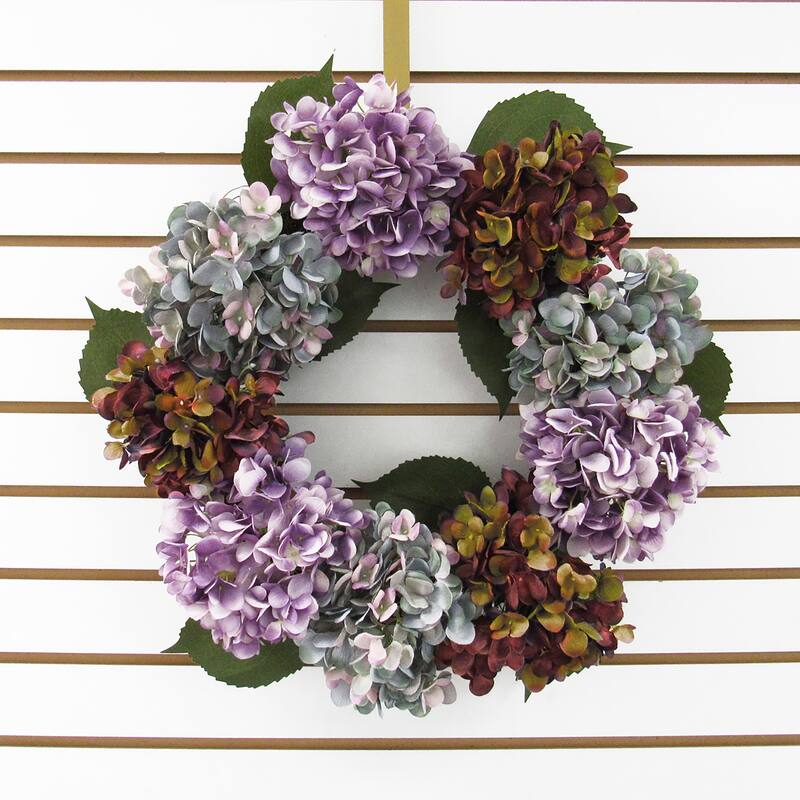 Artificial Hydrangea Flower Wreath 20in