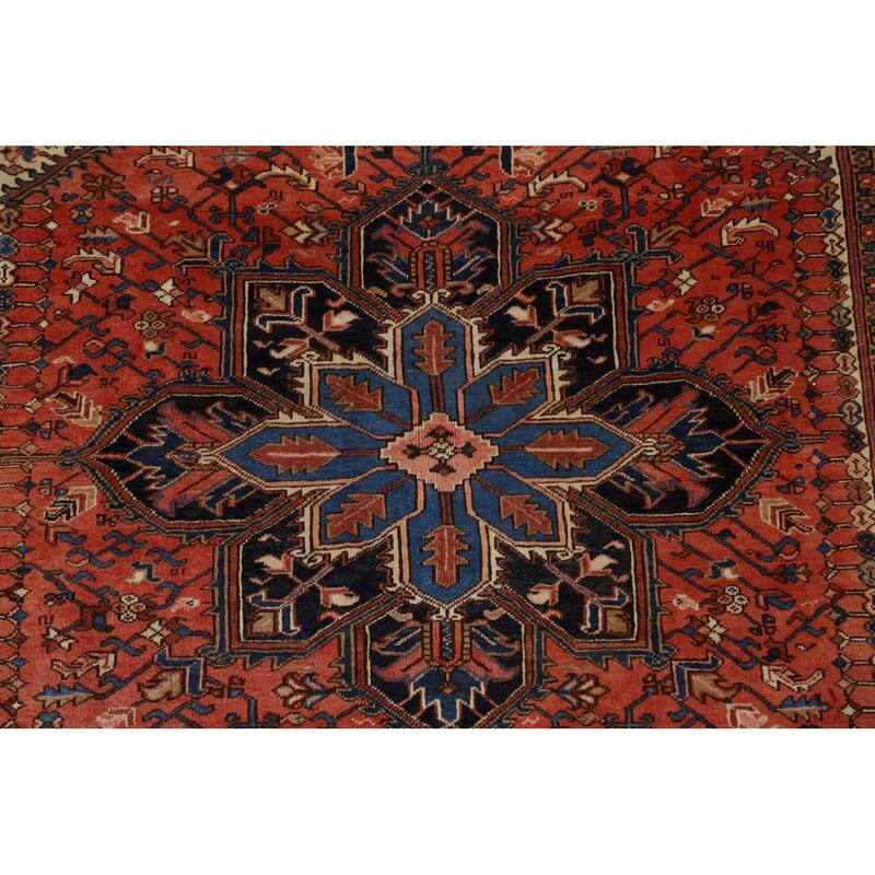 Traditional Vegetable Dye Heriz Persian Area Rug Wool Hand-knotted - 7'0" x 9'7"