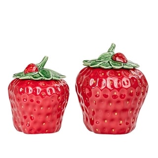 10 Strawberry Street Berry Pair Graduated Canister Set