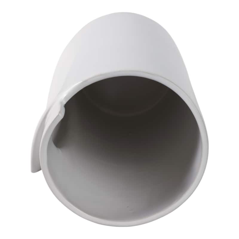 Ceramic Stoneware Vase Sculptural Curved Silhouette Modern Design