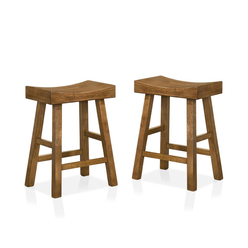 Howler Transitional 24-inch Saddle Stool (Set of 2) by Furniture of America