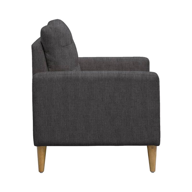 Tufted Accent Chair with Wood Legs