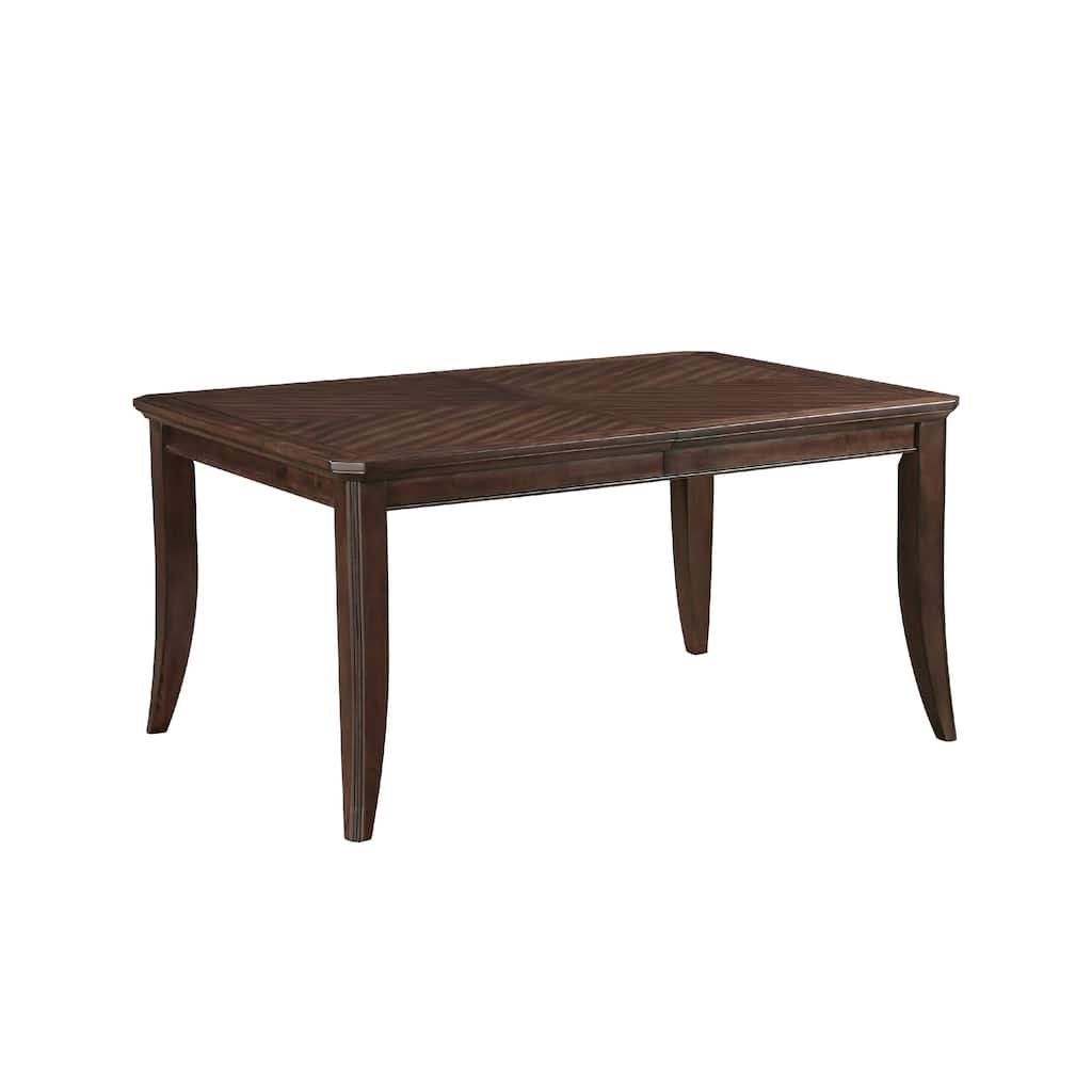 Bobby Dining Table with Extension Leaf, Cherry Birch Wood 78-96 Inch