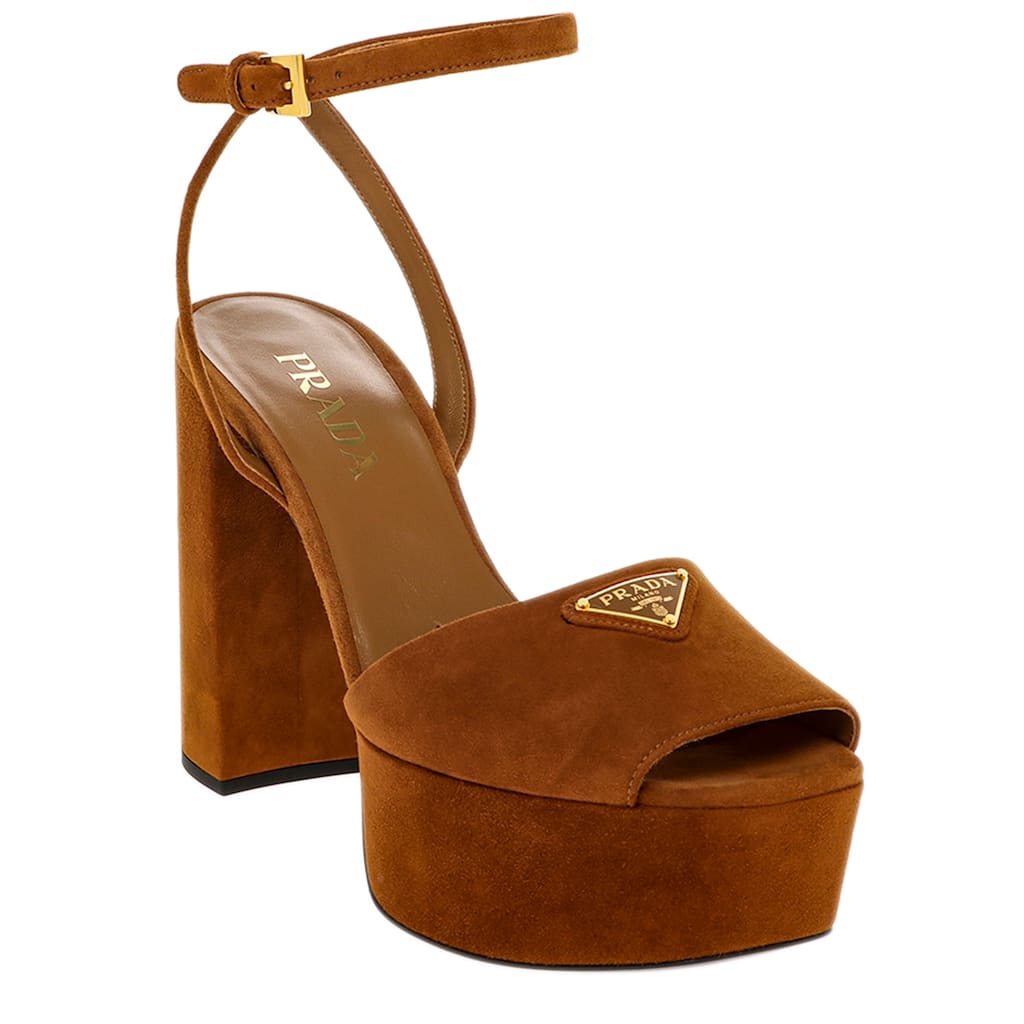 Prada Suede Platform Sandals