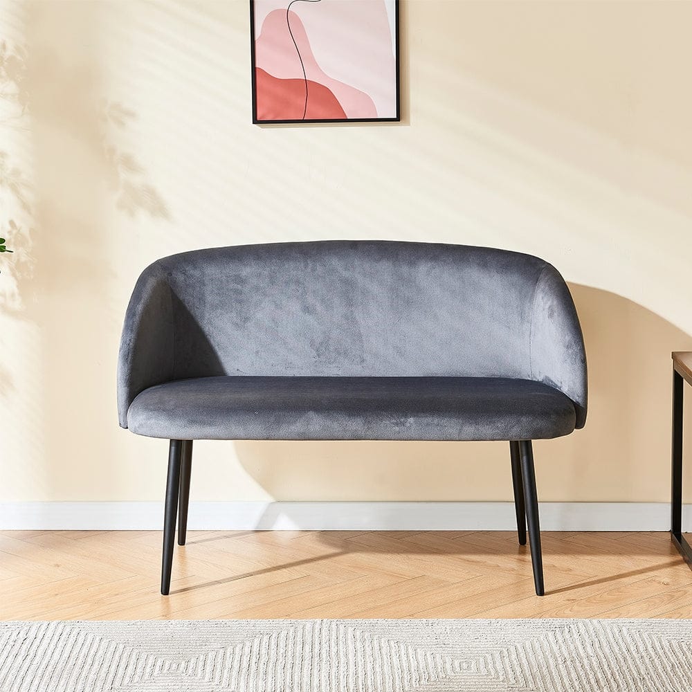 47'' Flared Arm Loveseat Sofa, Bench, Blue/Gray/Green