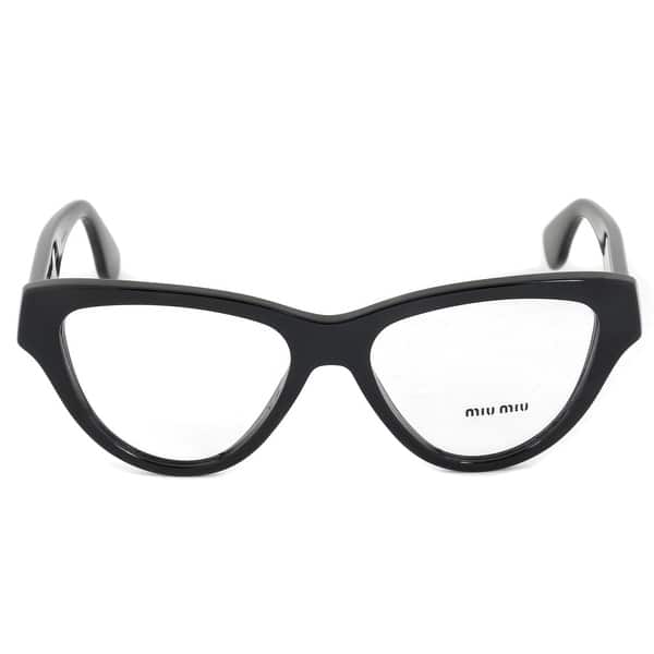 Shop Miu Miu Smu10nv 1ab1o1 Cat Eye Black Eyeglass Frames